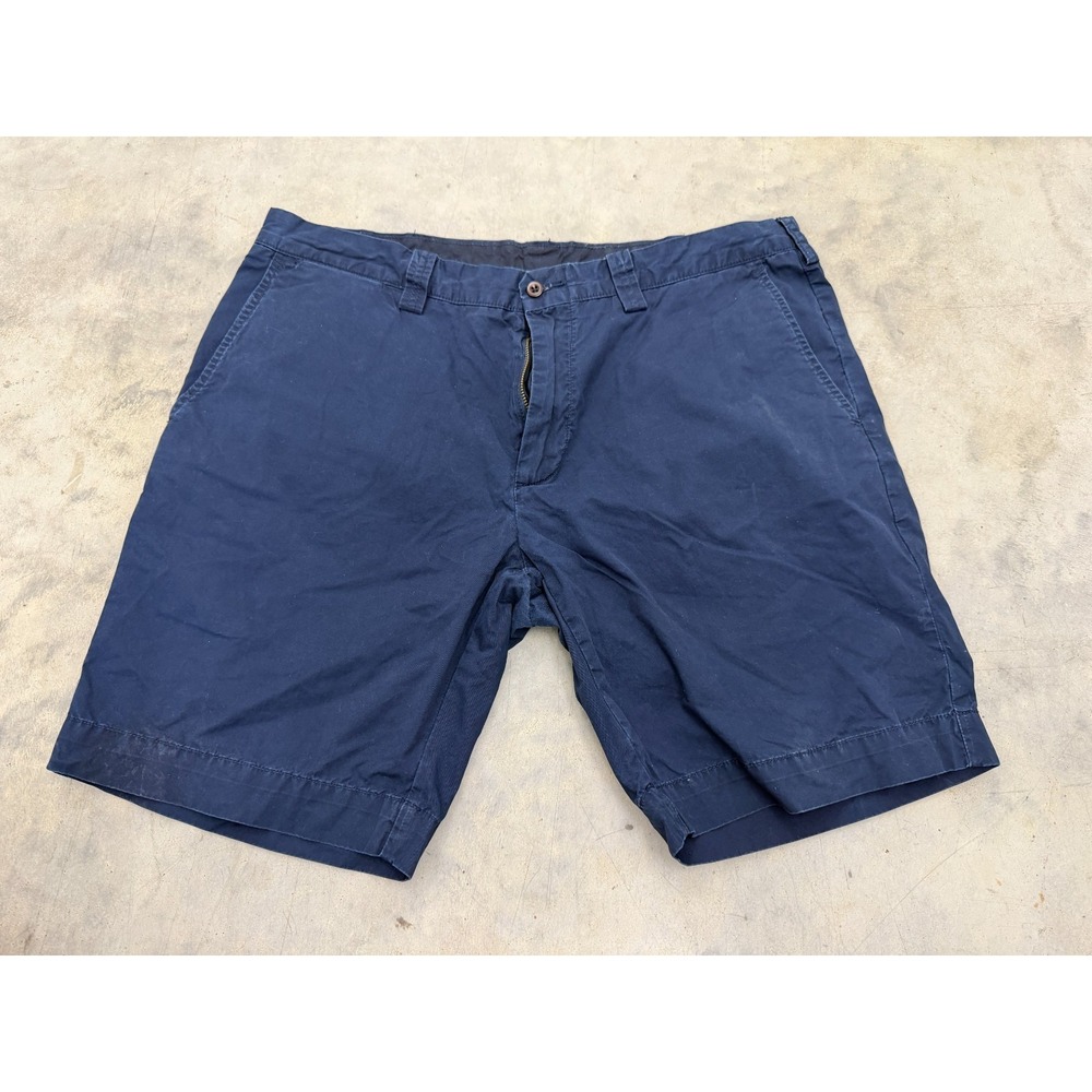 Polo Ralph Lauren Chino Shorts Men 38 Navy Blue 8" Inseam Flat Front Golf Summer